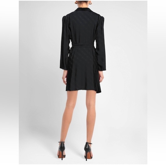NWOT SANDRO Belted Blazer Dress - Black - Picture 12 of 12